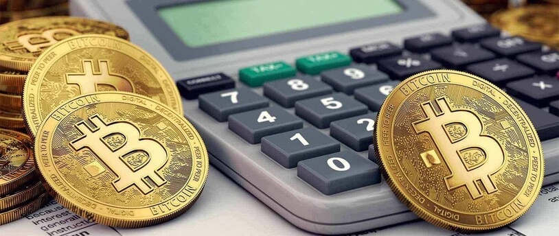 монеты биткоина и калькулятор