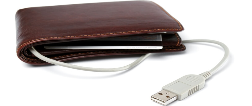 кошелек с USB-портом