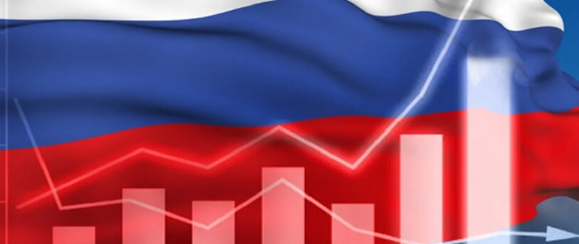 флаг России и графики