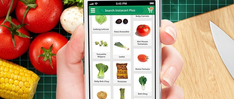 приложение в смартфоне по покупке продуктов питания