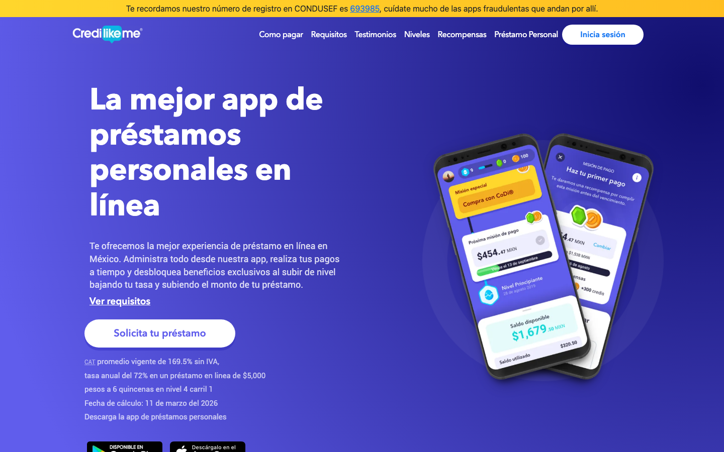 Sitio oficial de Credilike