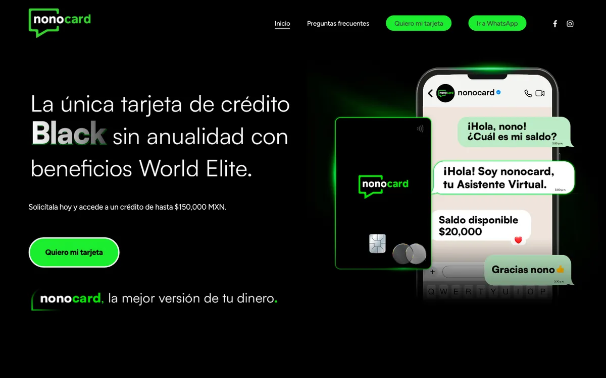 Interfaz oficial de Nonocard