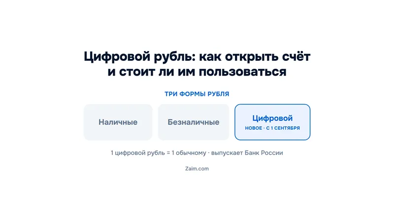 Цифровой рубль: как открыть счёт и стоит ли им пользоваться