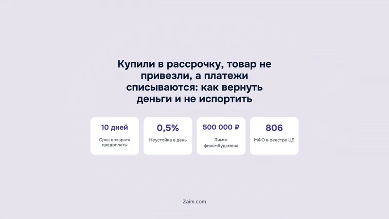 Купили в рассрочку, товар не привезли, а платежи списываются: как вернуть деньги и не испортить кредитную историю