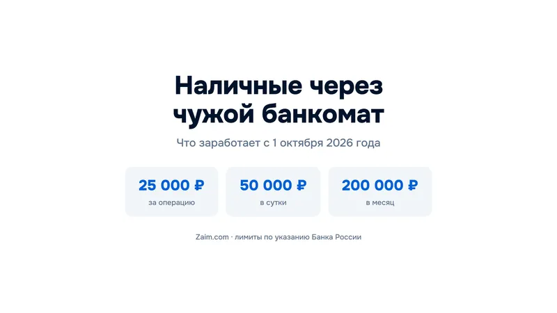 Внесение наличных через банкомат с 1 октября 2026 года: что изменится