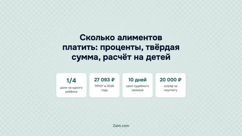 Сколько алиментов платить: проценты, твёрдая сумма, расчёт на детей