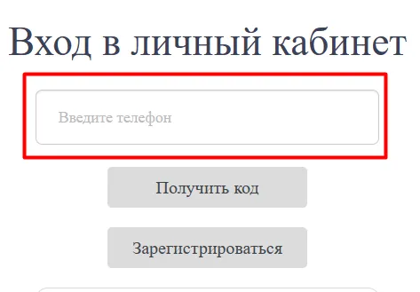 Скриншот формы входа в личный кабинет с сайта mkk-bmf.ru
