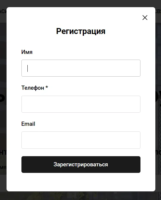 Скриншот формы входа в личный кабинет на сайте artfinans23.ru