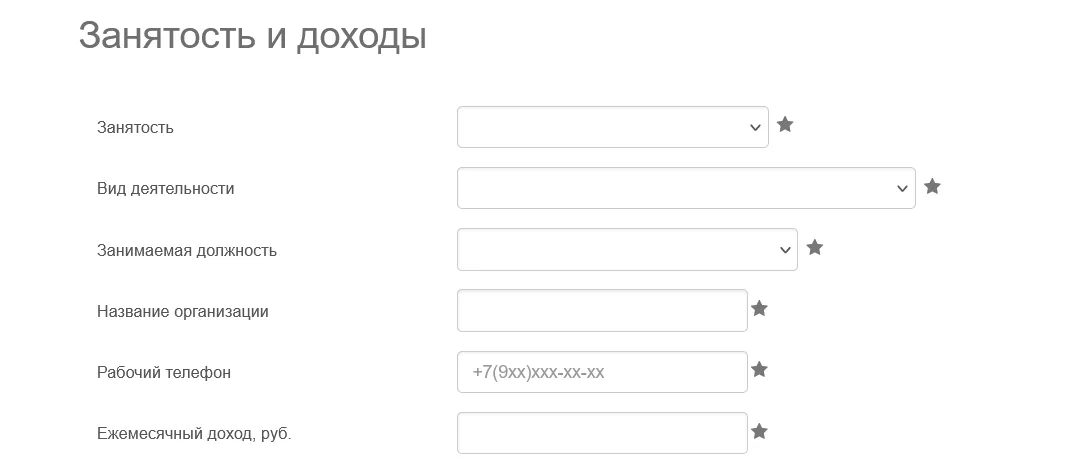 Скриншот Сведения о работодателе с сайта bik-ykt.ru