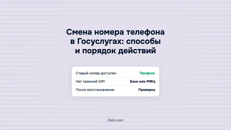 Смена номера телефона в Госуслугах: способы и порядок действий