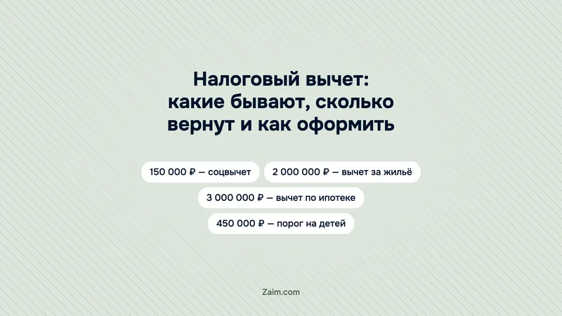 Налоговый вычет: какие бывают, сколько вернут и как оформить