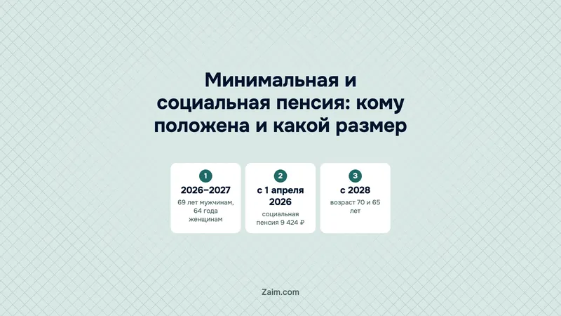 Минимальная и социальная пенсия: кому положена и какой размер