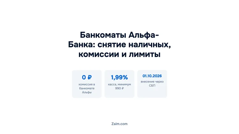 Банкоматы Альфа-Банка: снятие наличных, комиссии и лимиты