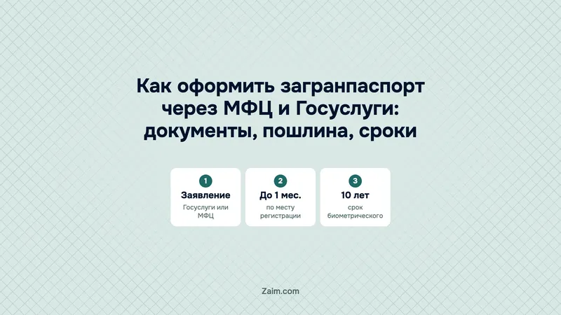 Как оформить загранпаспорт через МФЦ и Госуслуги: документы, пошлина, сроки