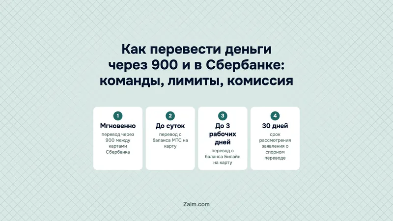 Как перевести деньги через 900 и в Сбербанке: команды, лимиты, комиссия