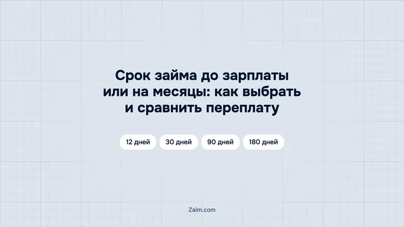 Срок займа до зарплаты или на месяцы: как выбрать и сравнить переплату