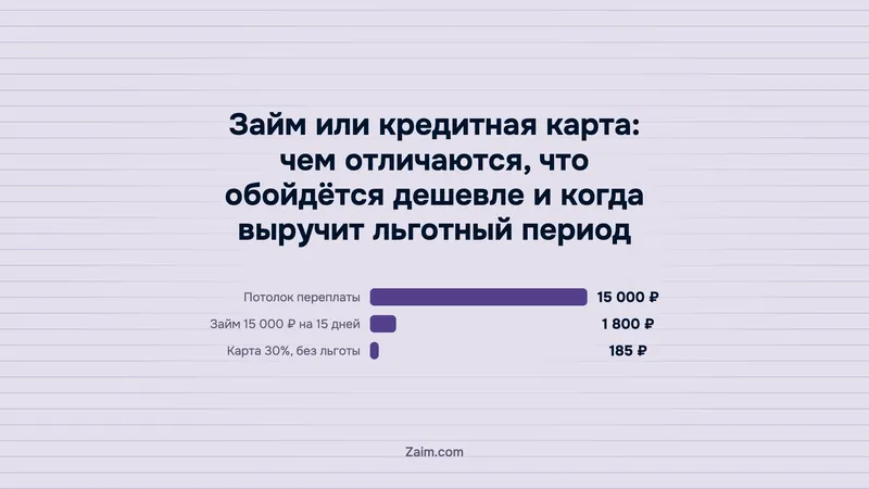 Займ или кредитная карта: чем отличаются, что обойдётся дешевле и когда выручит льготный период