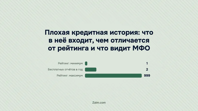 Плохая кредитная история: что в неё входит, чем отличается от рейтинга и что видит МФО