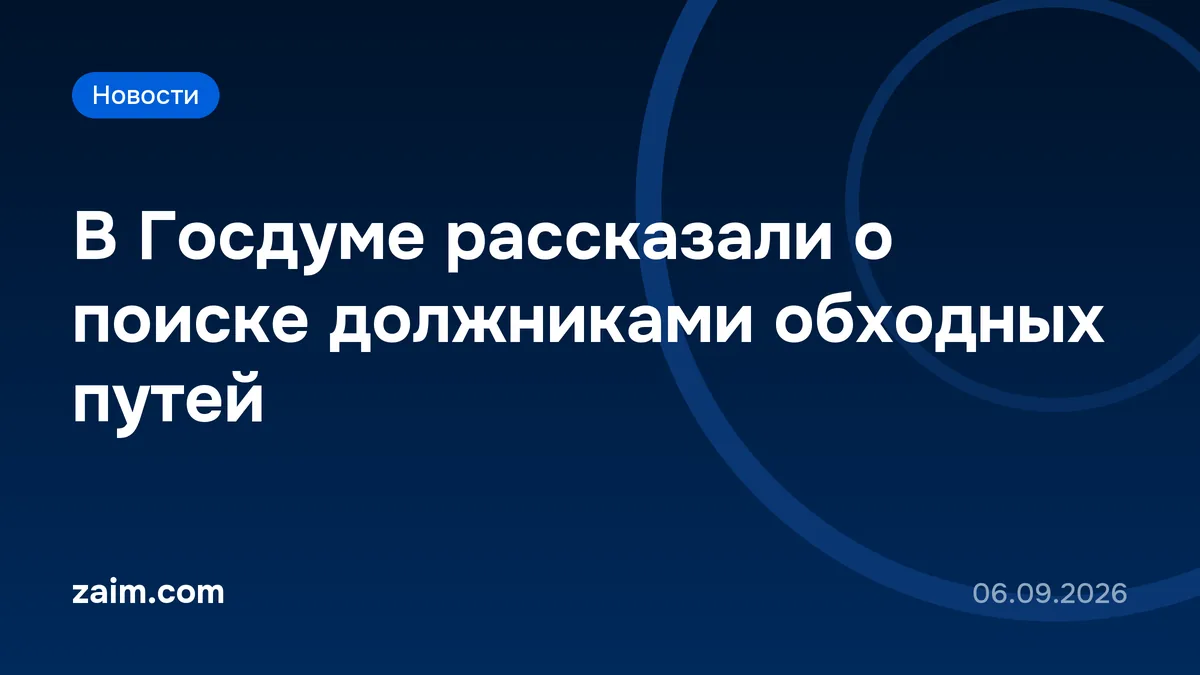В Госдуме рассказали о поиске должниками обходных путей