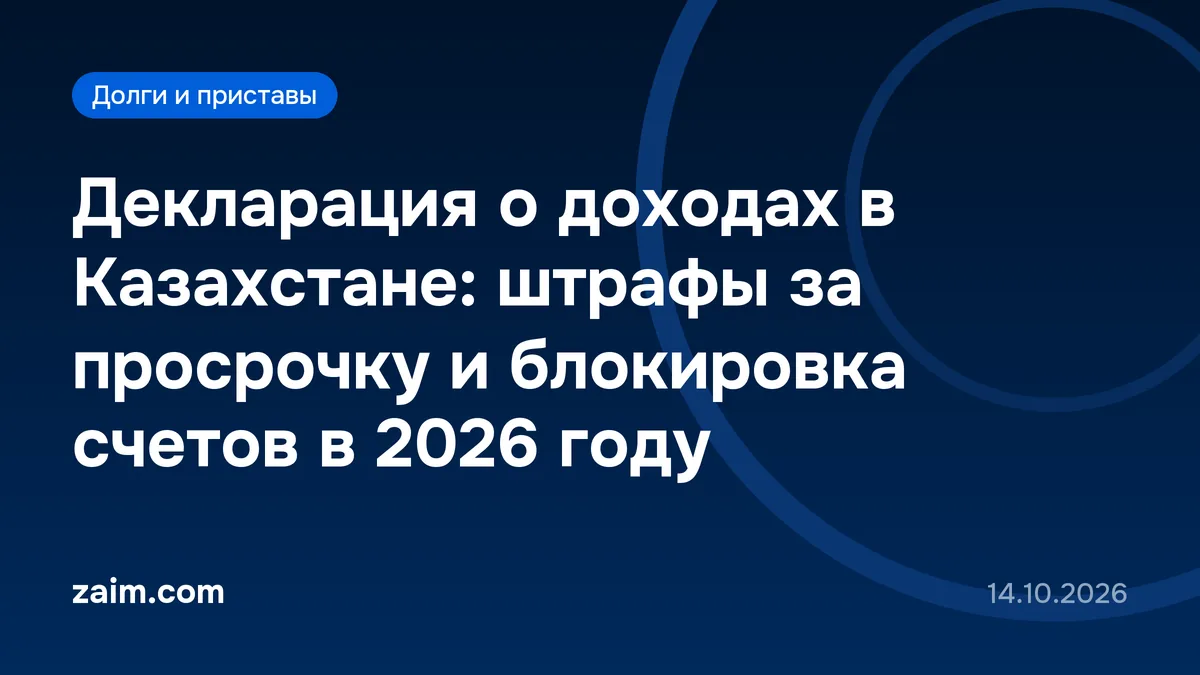 Декларация о доходах в Казахстане: штрафы за просрочку и блокировка счетов в 2026 году