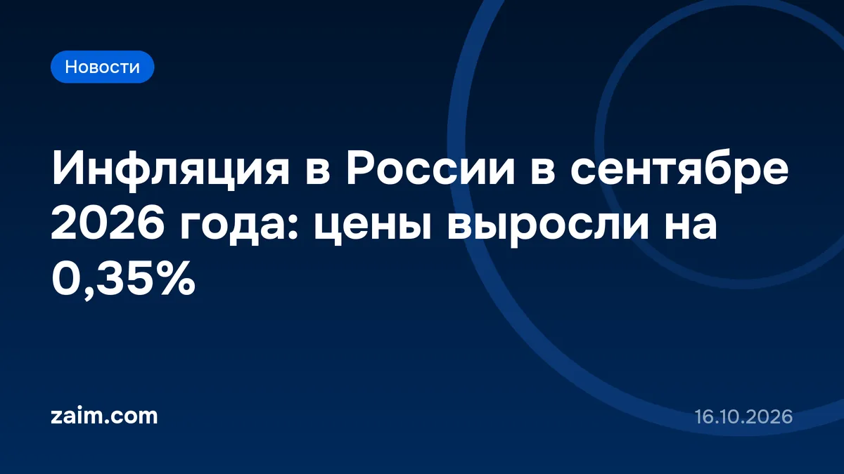 Инфляция в России в сентябре 2026 года: цены выросли на 0,35%