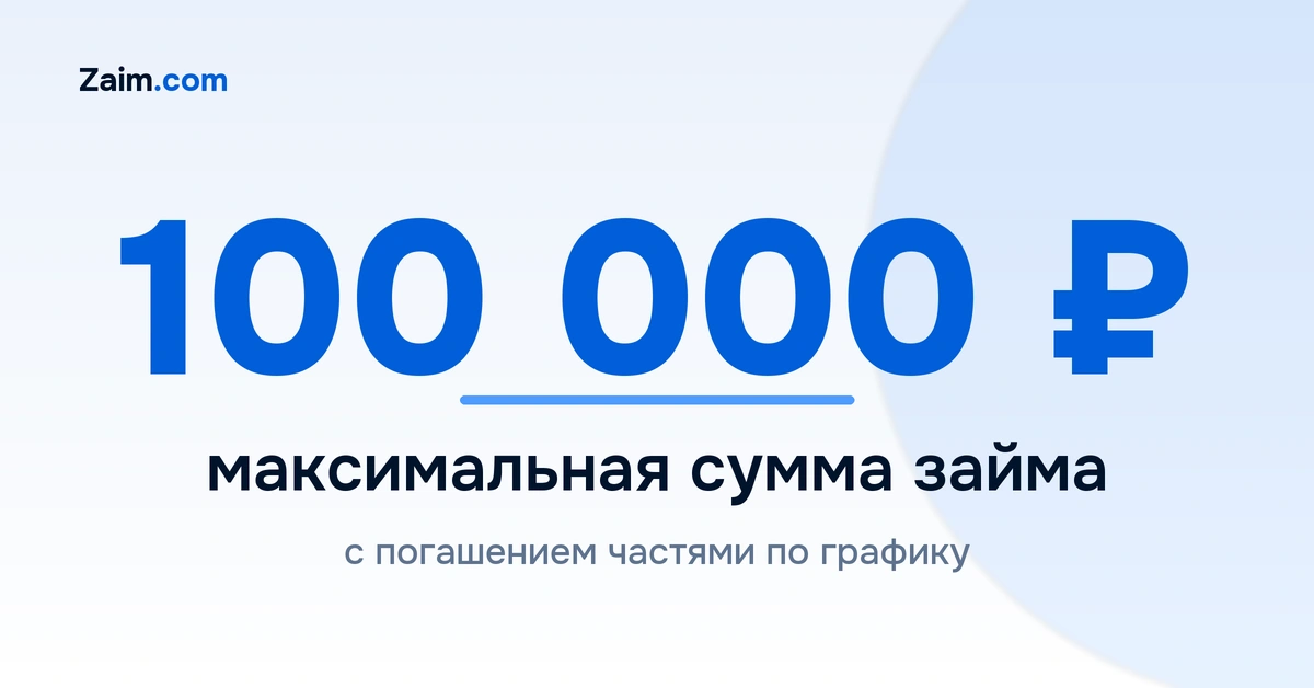 Максимальная сумма займа в МигКредит — до 100 000 рублей