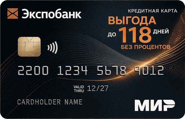 Кредитная карта «Выгода до 118 дней без процентов»