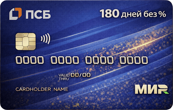 Кредитная карта «180 дней без %»