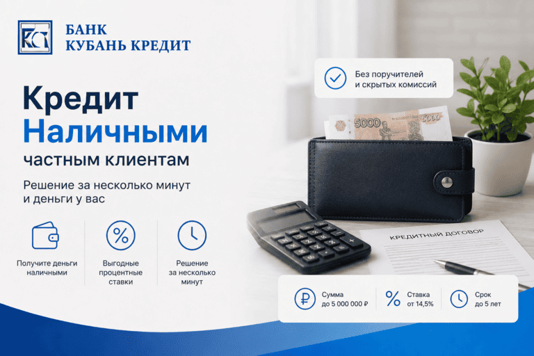 Кредит «Наличными частным клиентам»
