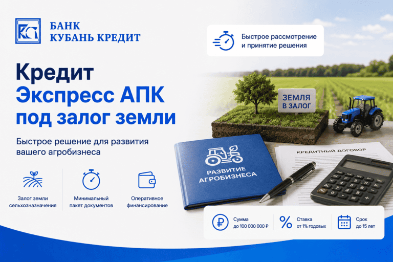 Кредит «Экспресс АПК под залог земли»