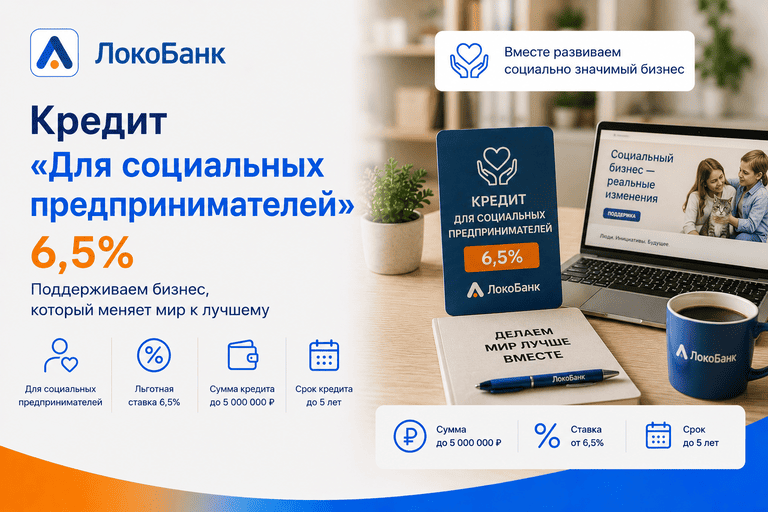 Для социальных предпринимателей 6,5%
