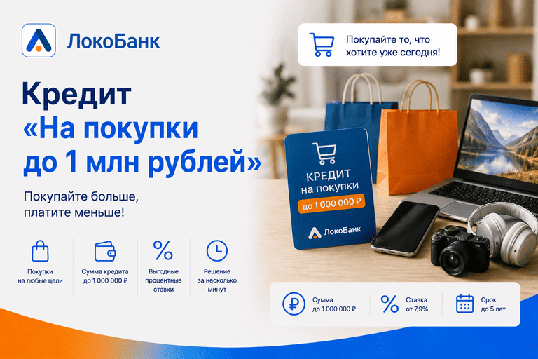 На покупки до 1 млн рублей