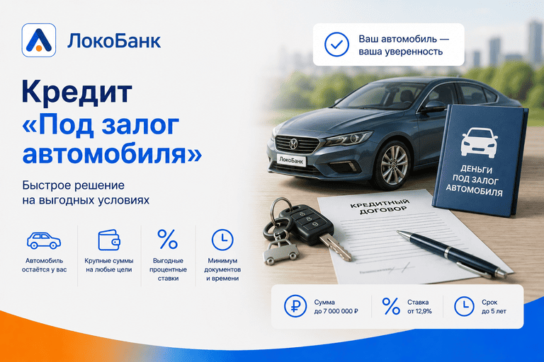 Под залог автомобиля