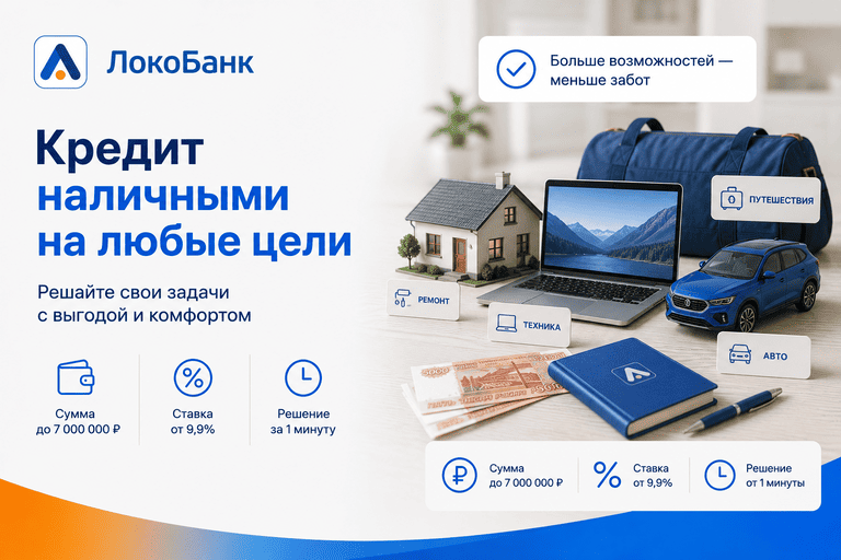 Наличными на любые цели