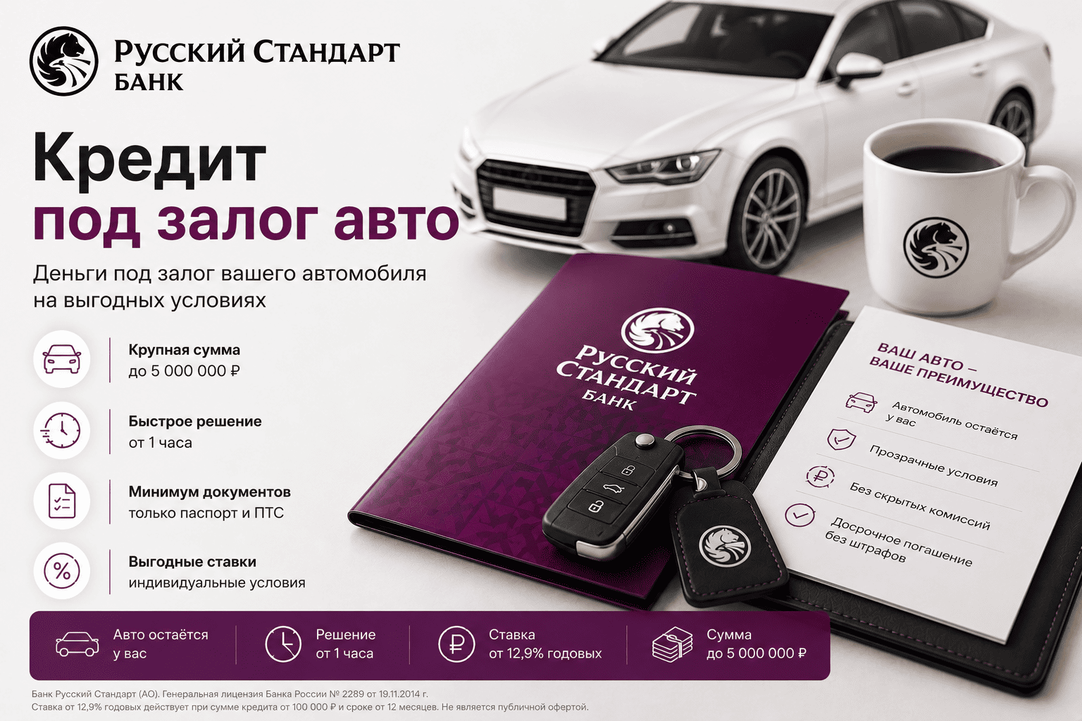 Кредит «Под залог авто»