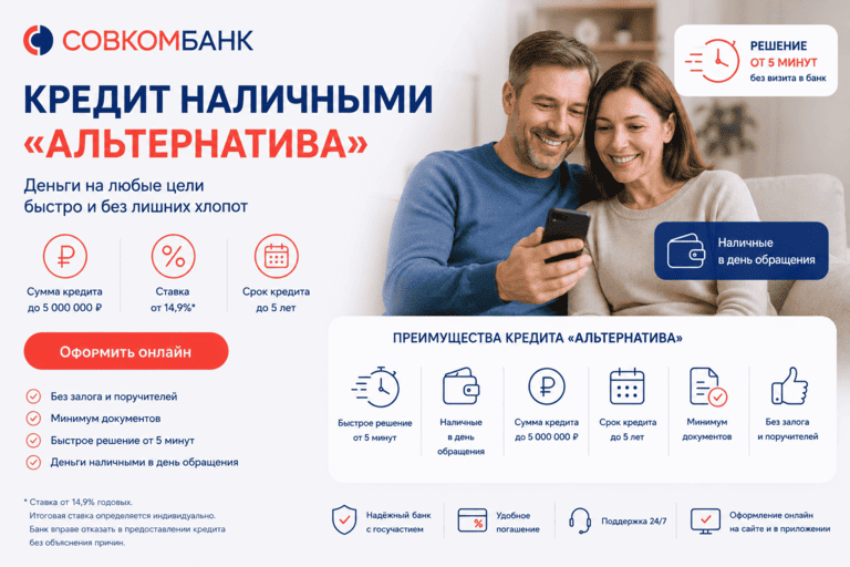 Кредит «Под залог недвижимости «Альтернатива»»